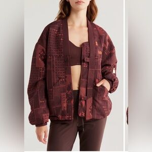 Nike x Naomi Osaka Oversized Bomber Patterned Jacquard Jacket. Size XL. NWT